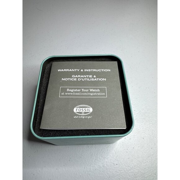 Fossil Arkitekt Stainless Steel Wristwatch Original Tin Case Silver Dial - Picture 6 of 10